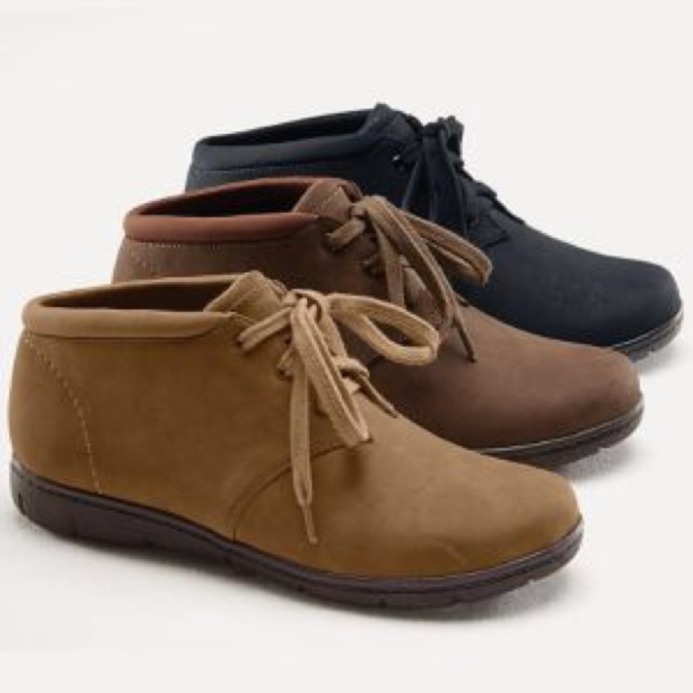 Tan Comfort Lace Up Chukka Boyfriend Bootie - Picture 2 of 16